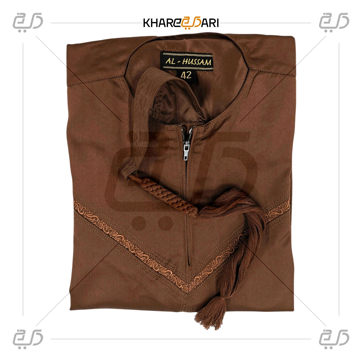 Coffee Brown Omani Style Thobe For Kids