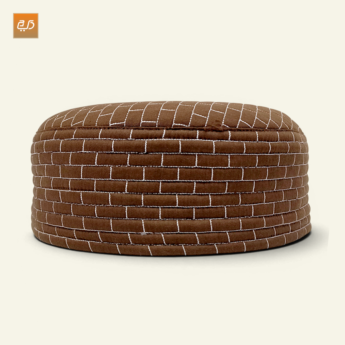 Dual Side Wear Chevron Stitch Prayer Topi
