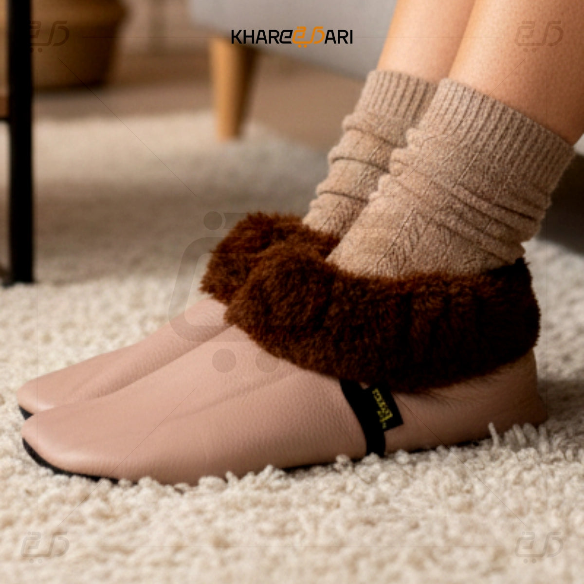 Women Leather Socks | Khuffain