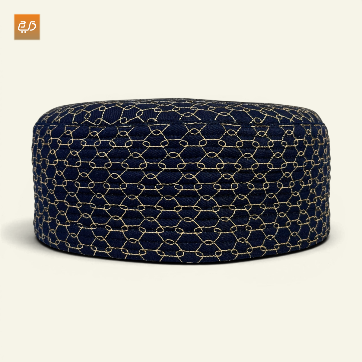 Premium Reversible  Dual Design (Geometric & Chevron Stitch) Prayer Topi