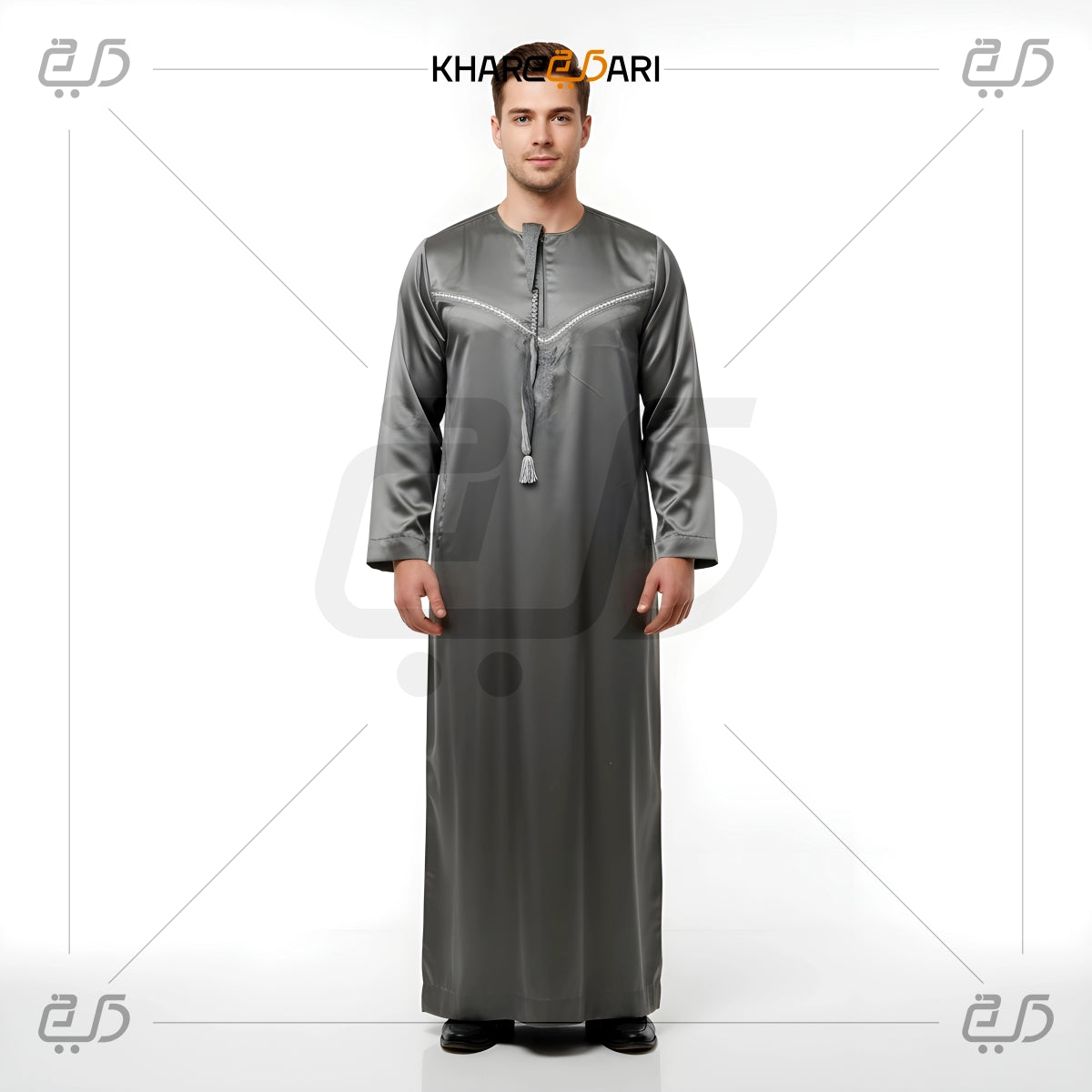 Grey Omani Thobe For Men