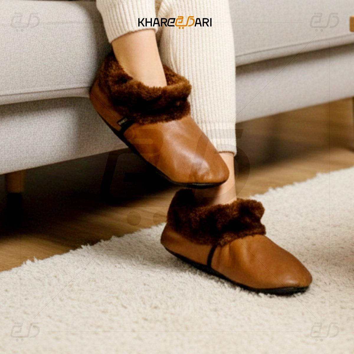 Women Leather Socks | Khuffain