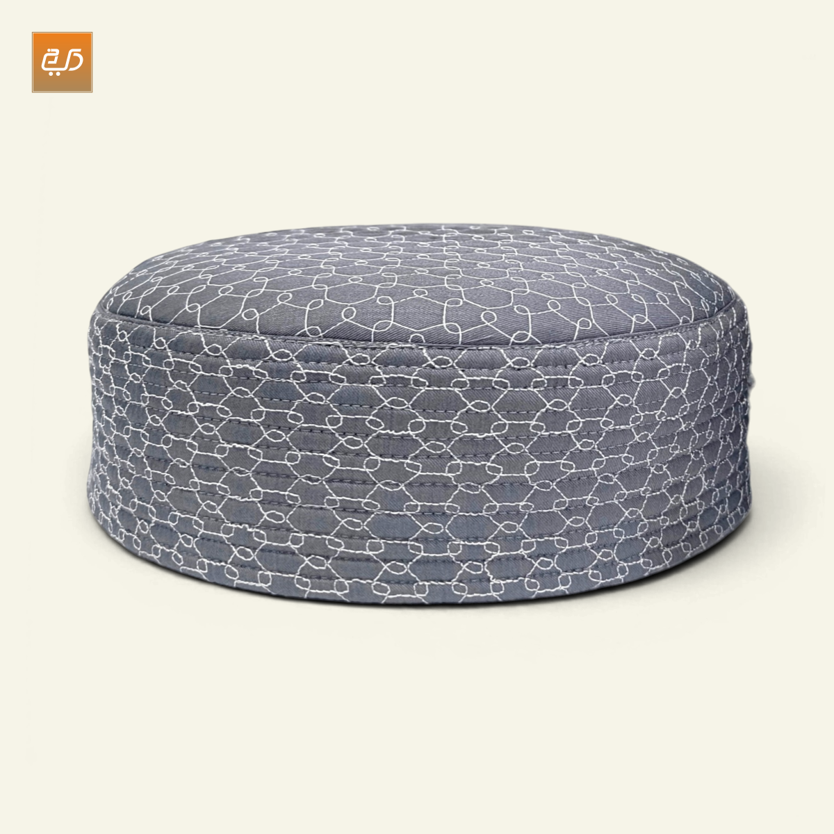 Premium Reversible  Dual Design (Geometric & Chevron Stitch) Prayer Topi