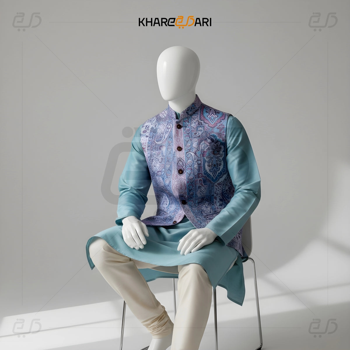 Kani Printed Nehru Jacket (Sadri)