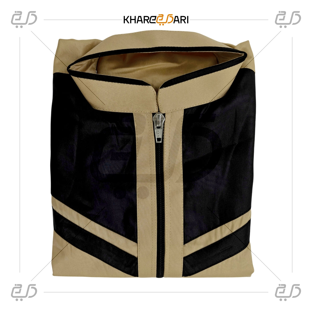 Begie Two-Tone Zip-Up Stylish Jubba