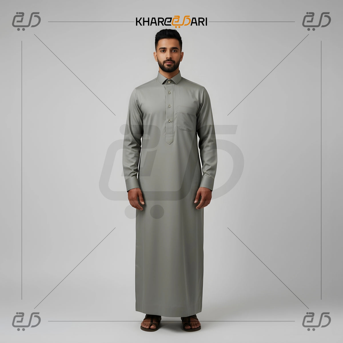 Mint Green Saudi Style Men's Thobe