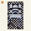 Patchwork Leather Janamaz | Real Goat Hair