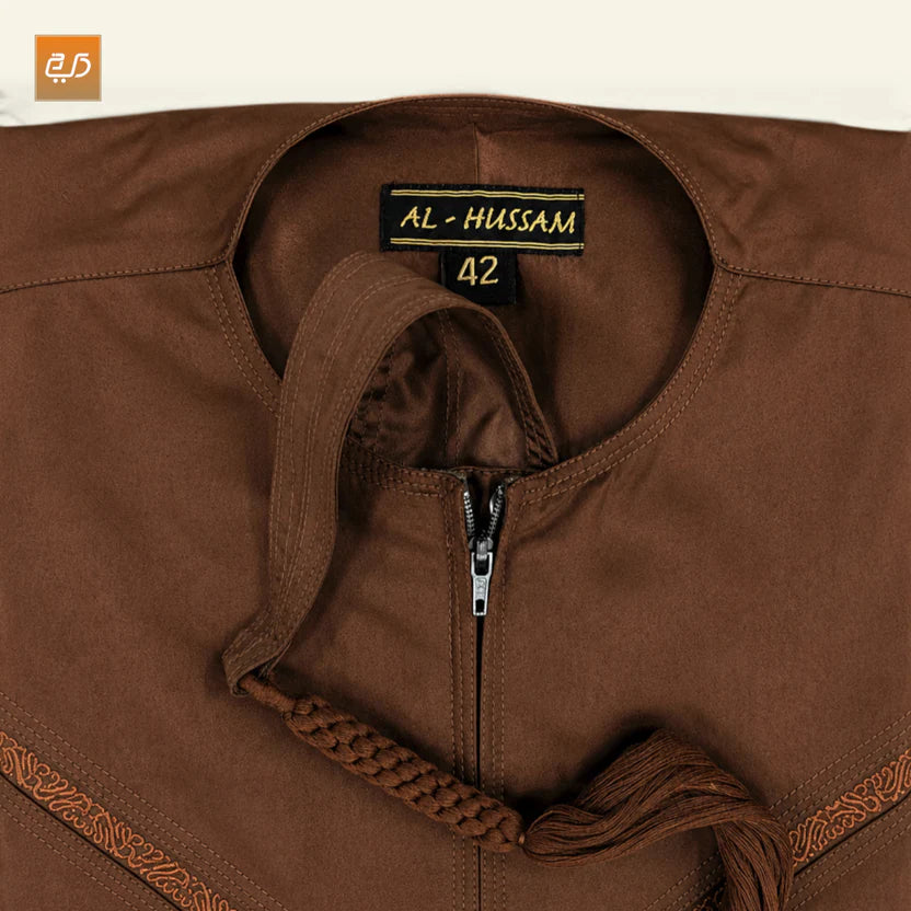 Embroidered V Panel Omani Jubba