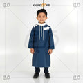 Navy & White Zip Panel Thobe