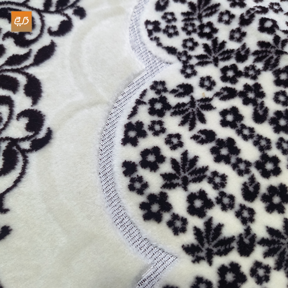 Soft Velvet Cream Turkish | Floral Janamaz