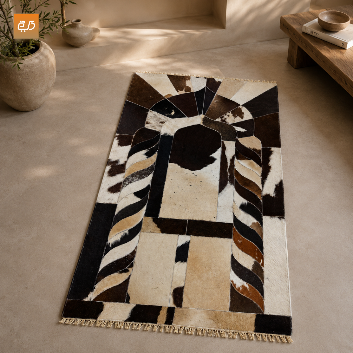 Handmade Leather Janamaz with Goat Hair