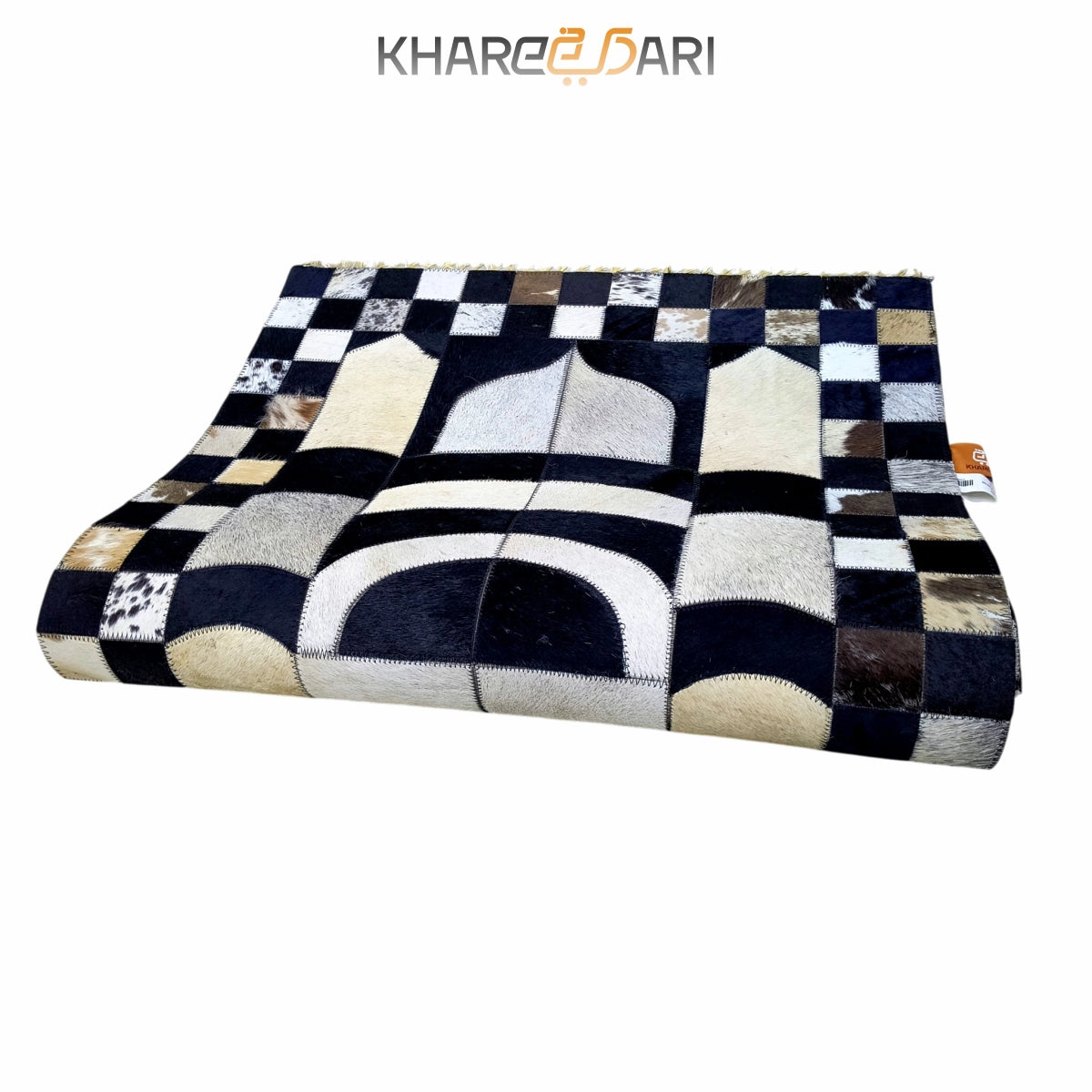 Patchwork Leather Janamaz | Real Goat Hair