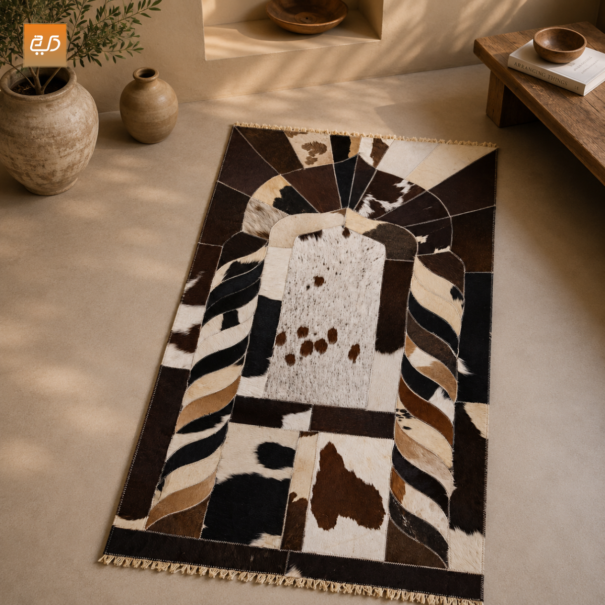Handmade Leather Janamaz with Goat Hair