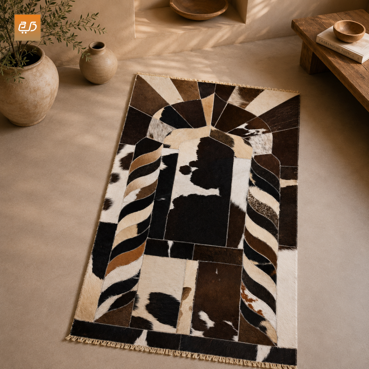 Handmade Leather Janamaz with Goat Hair