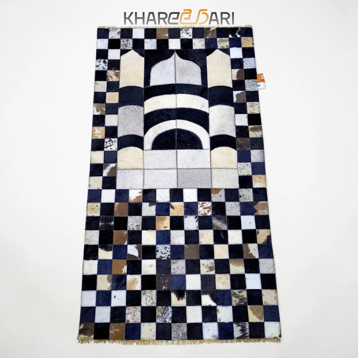 Patchwork Leather Janamaz | Real Goat Hair