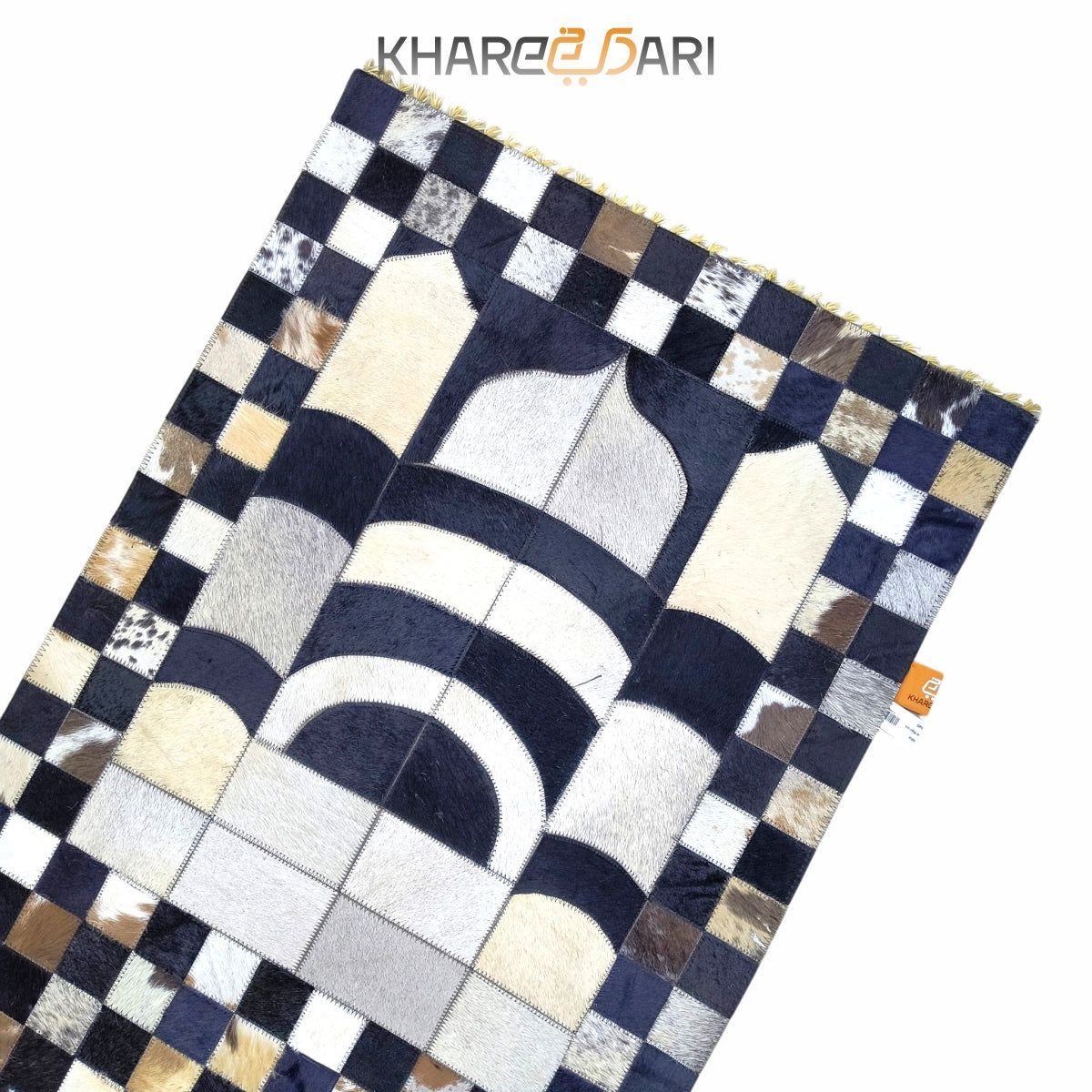 Patchwork Leather Janamaz | Real Goat Hair