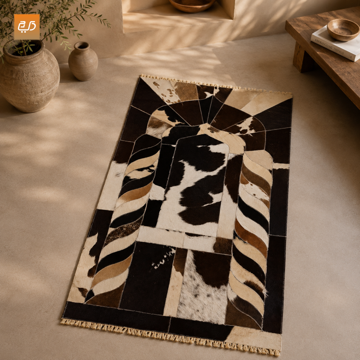 Handmade Leather Janamaz with Goat Hair
