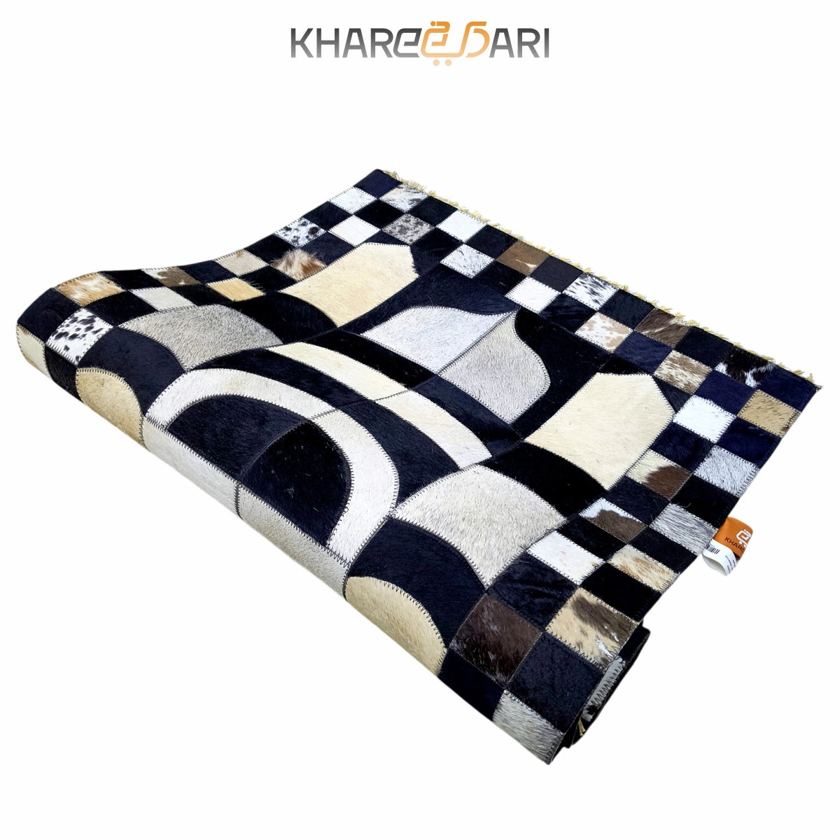 Patchwork Leather Janamaz | Real Goat Hair