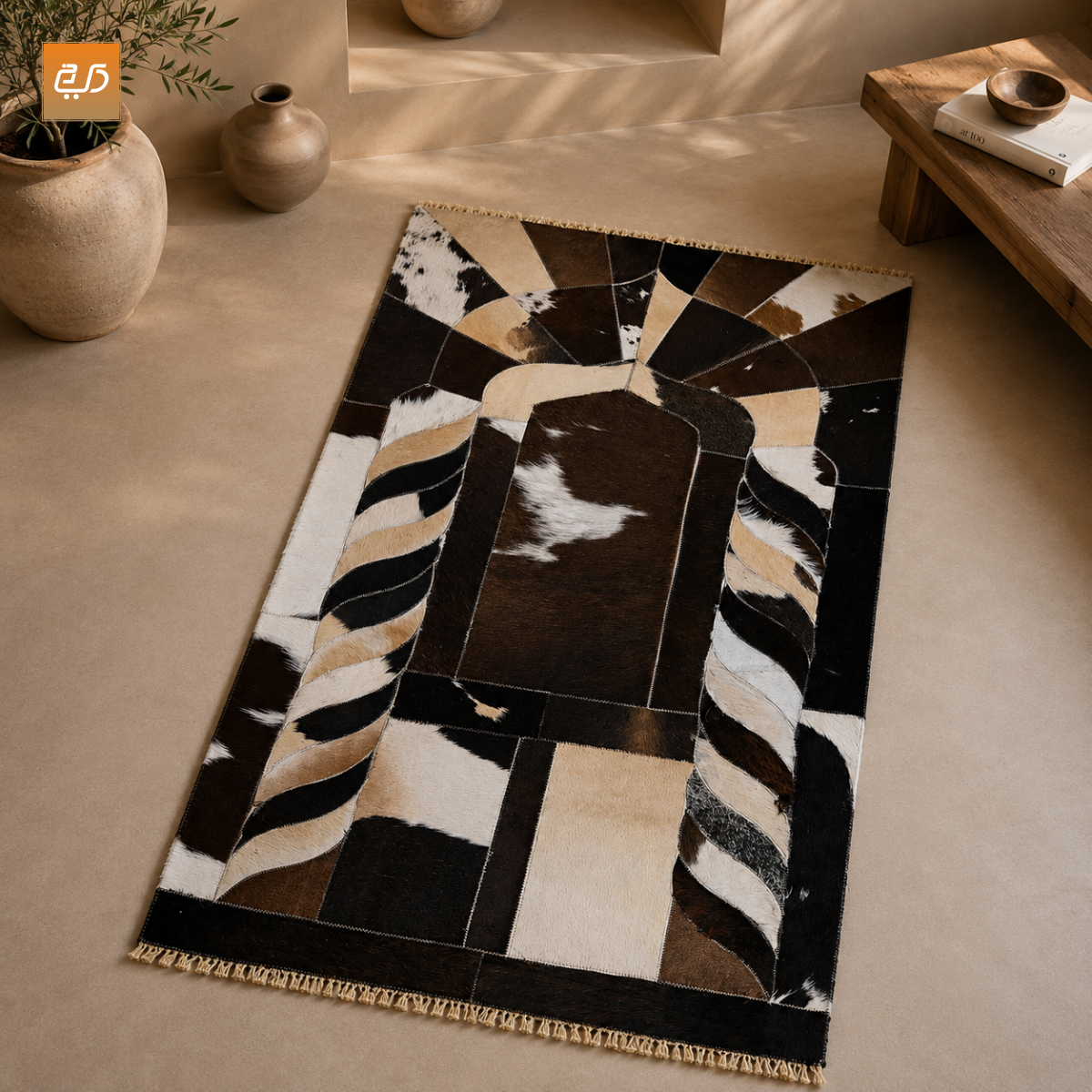 Handmade Leather Janamaz with Goat Hair