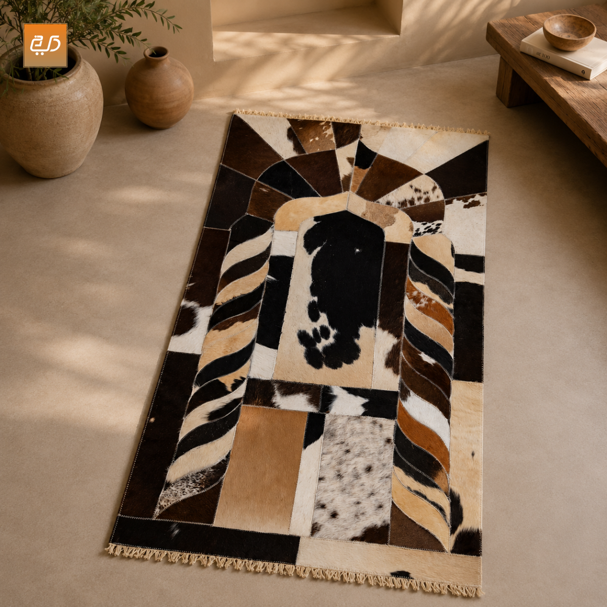 Handmade Leather Janamaz with Goat Hair