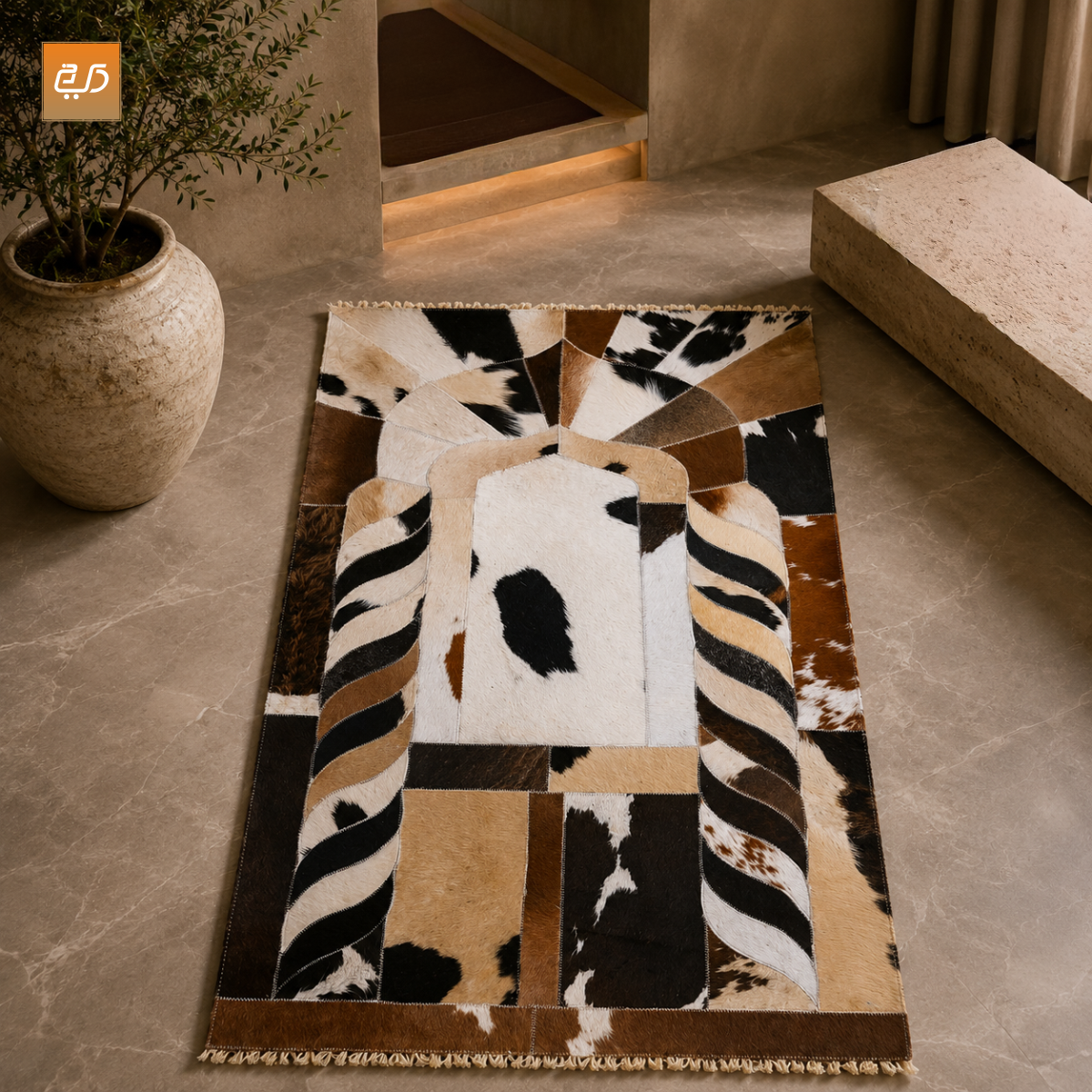 Handmade Leather Janamaz with Goat Hair