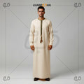 Cream Moroccan Tassel Neck Jubba
