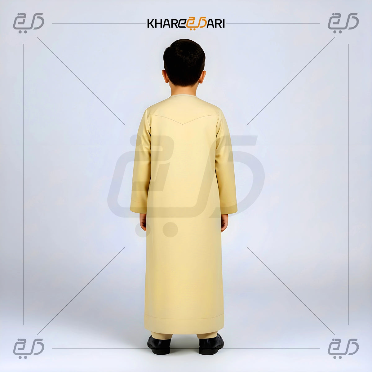Beige Omani Style Jubba For Kids