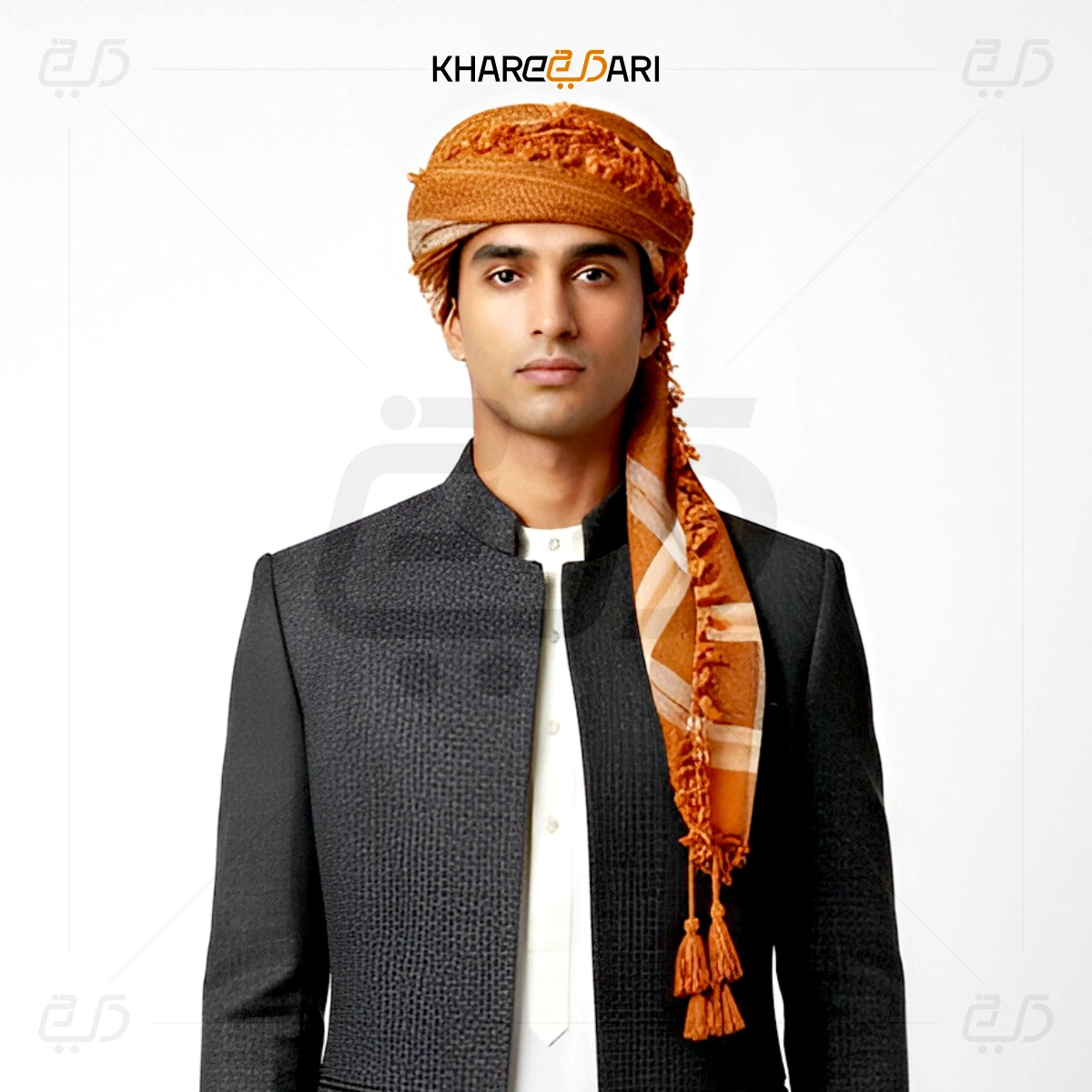 Checkered Cotton Scarf – Tassel Edge