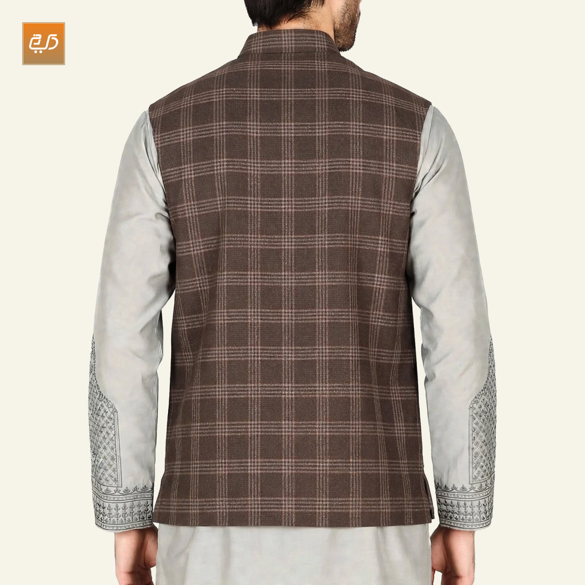 Men’s Plaid Nehru Waistcoat | Classic Ethnic Vest