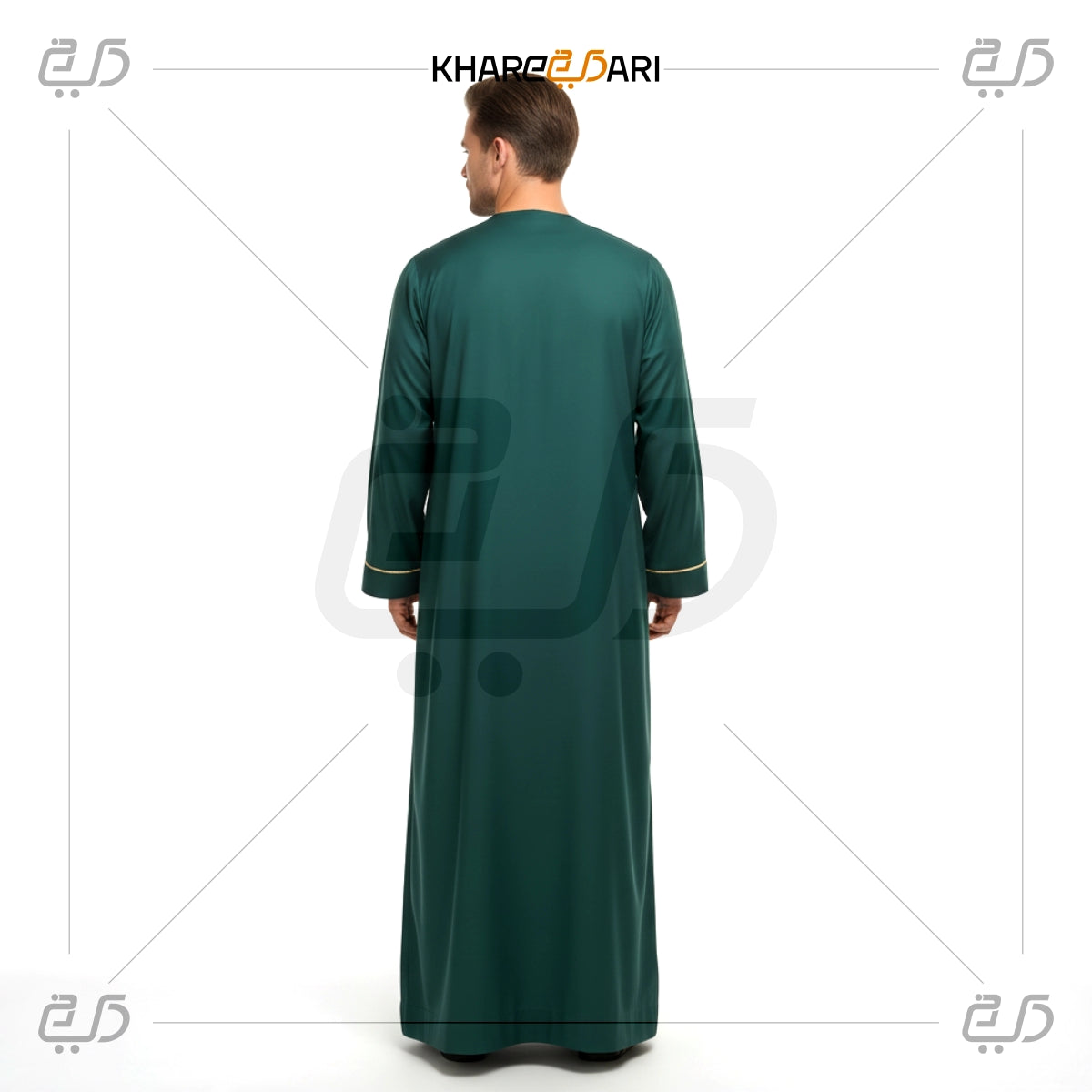 Green Moroccan Tassel Embroidered Jubba