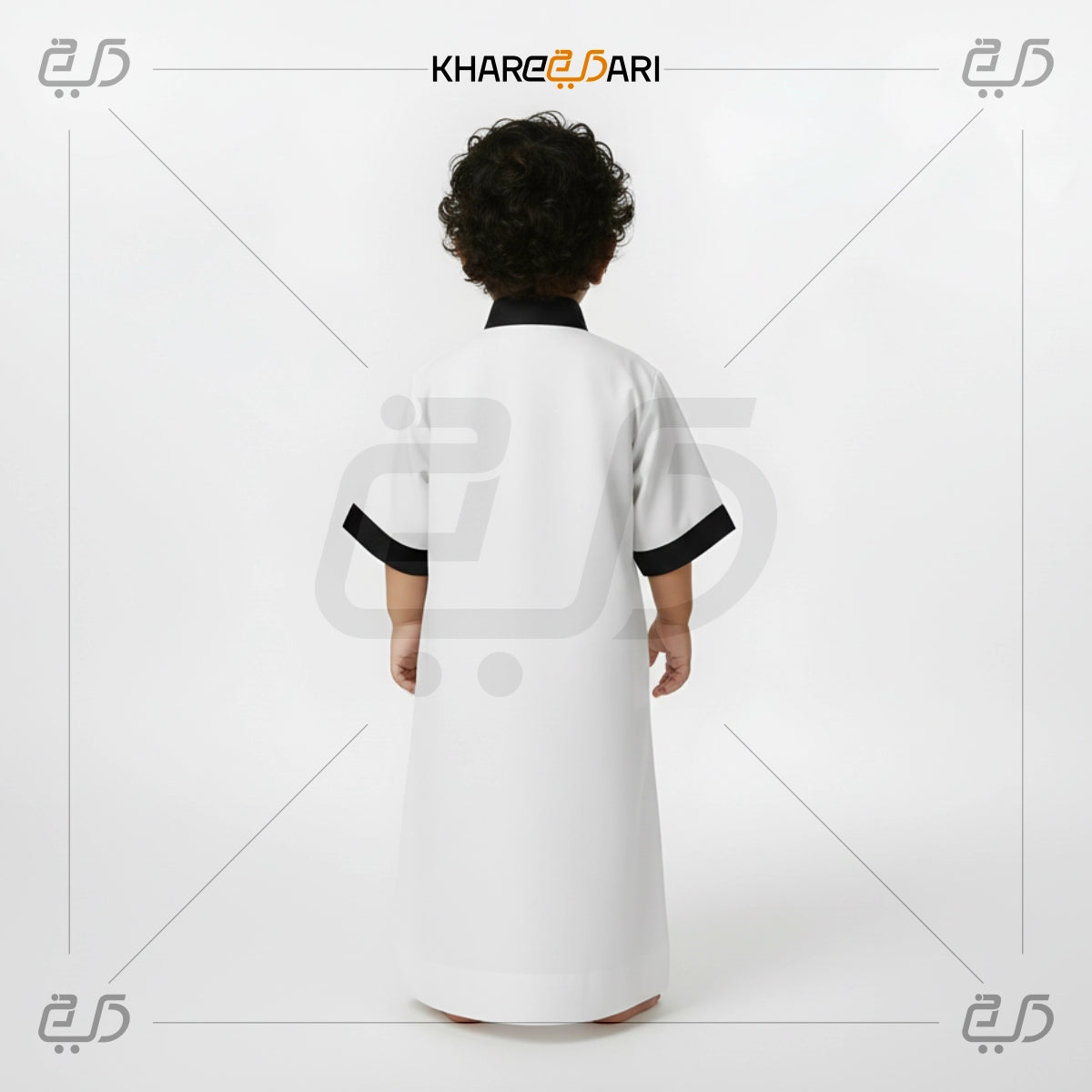 Half-Zip Panel Jubba For Kids