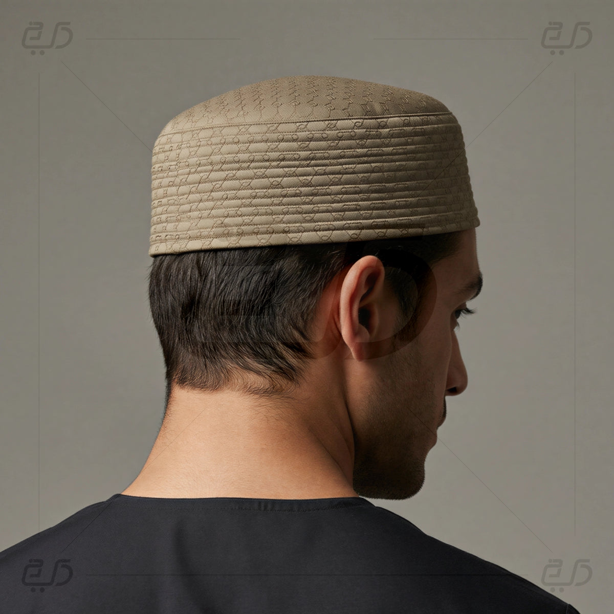 Gold Stitch Reversible Namaz Cap