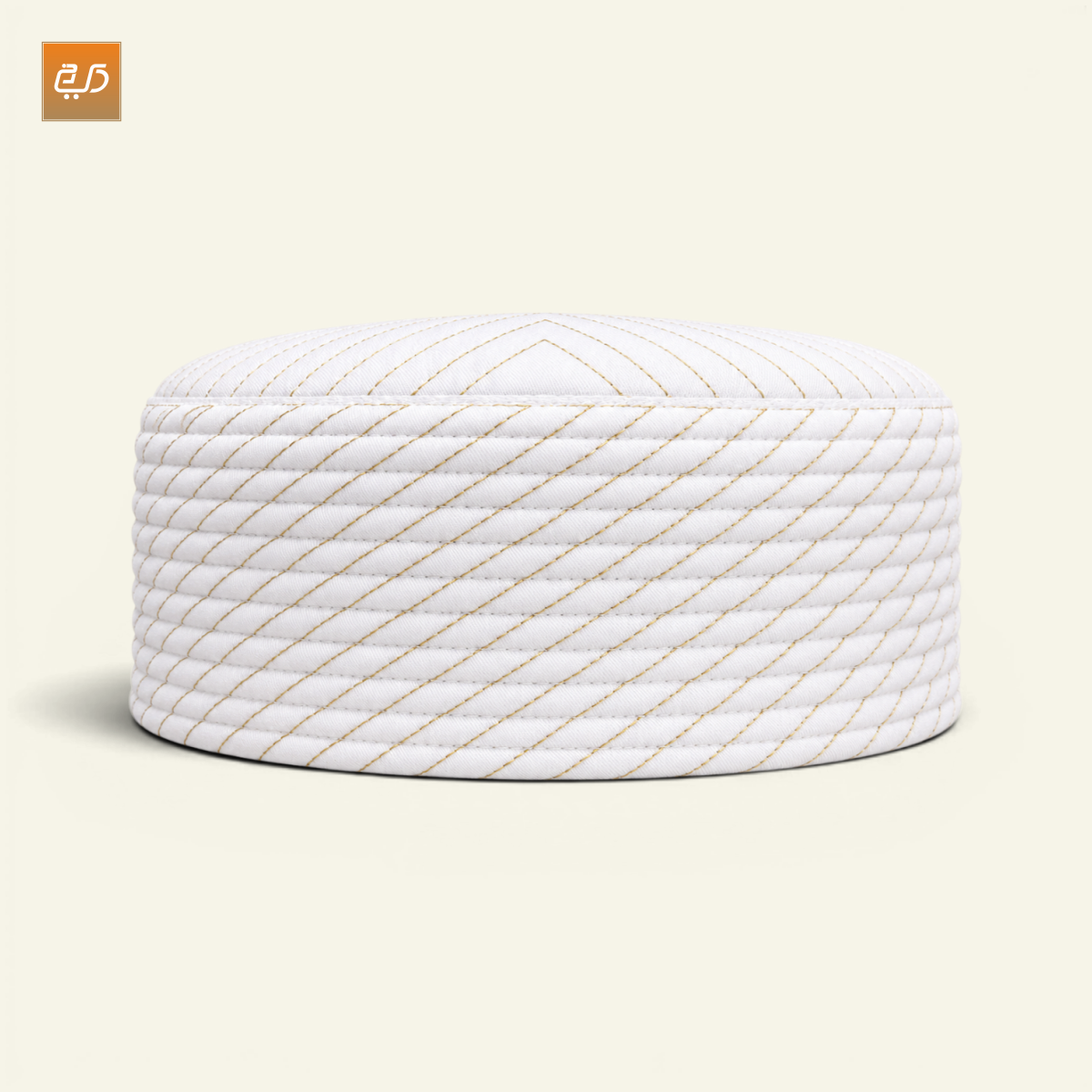 Premium Reversible  Dual Design (Geometric & Chevron Stitch) Prayer Topi