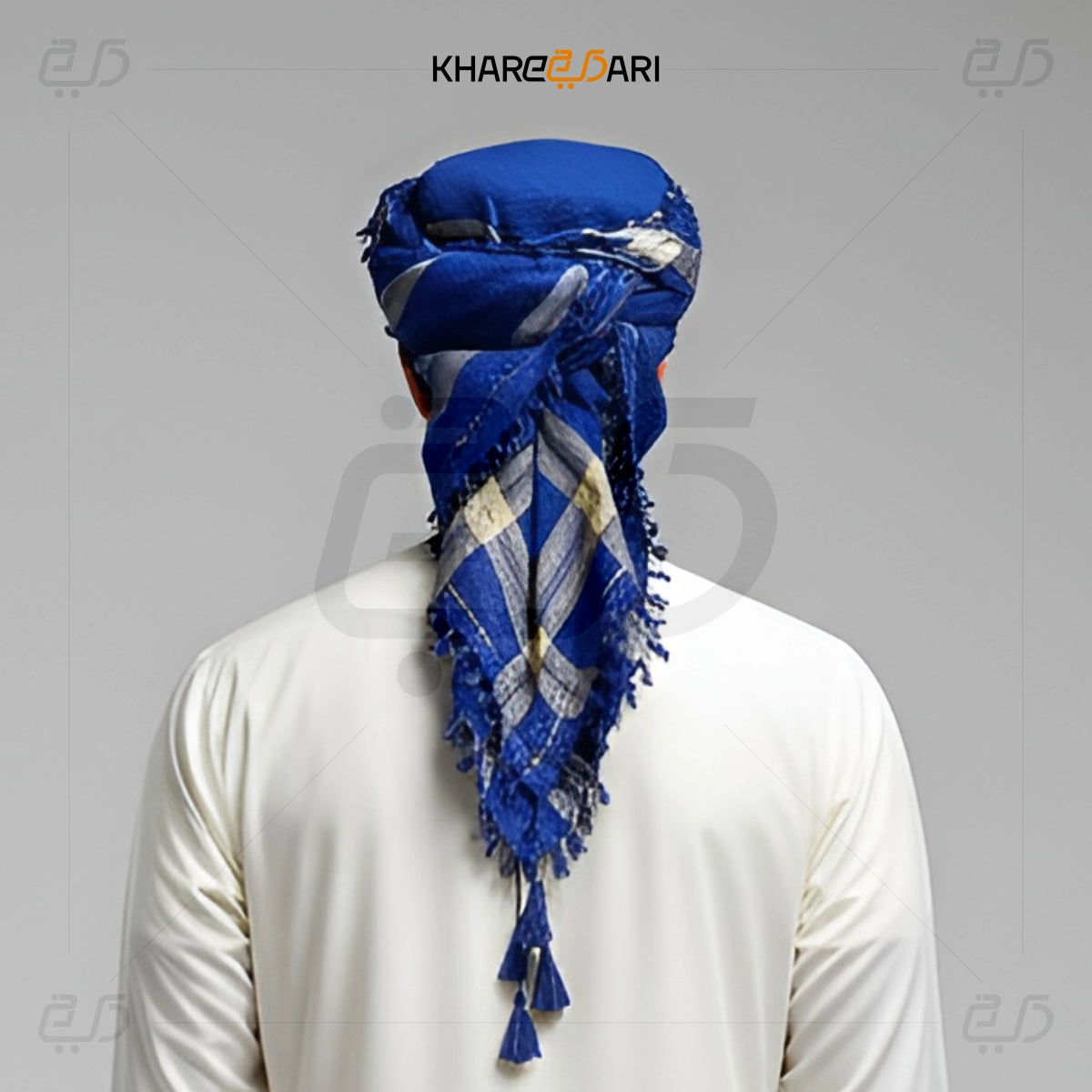 Checkered Cotton Scarf – Tassel Edge