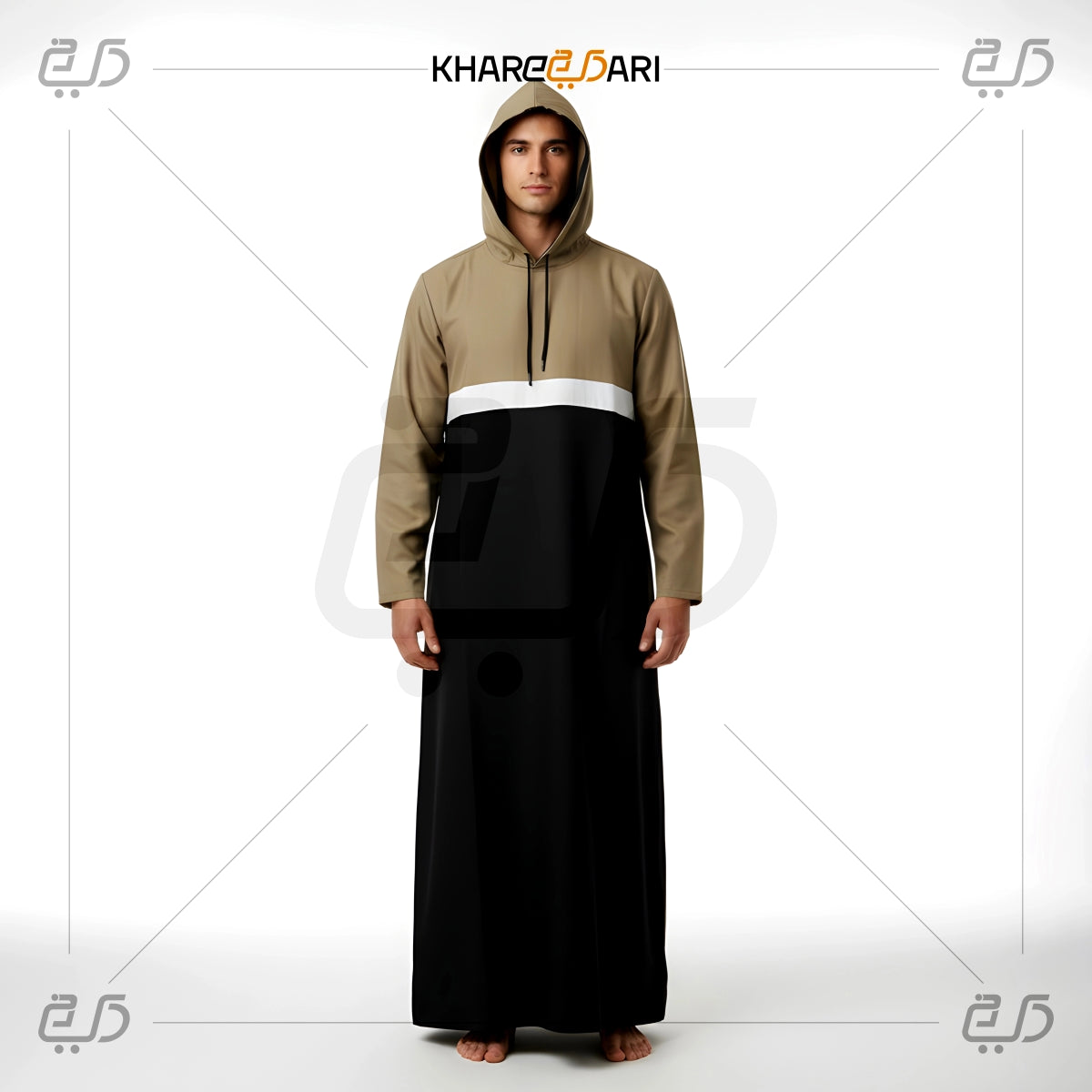 Hoodie Style Color-Block Jubba