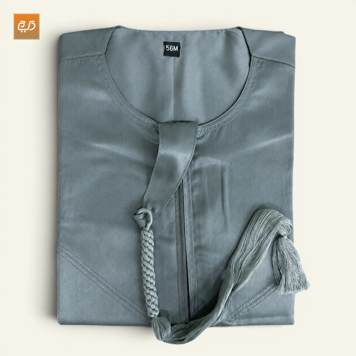 Elegant Tassel Omani Jubba – Deep Grey