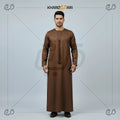 Coffee Brown Omani Style Thobe For Kids