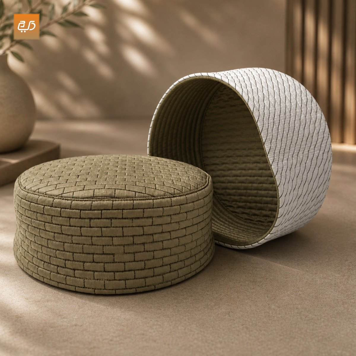 Dual Side Wear Chevron Stitch Prayer Topi