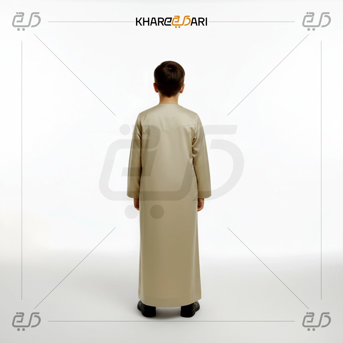 Light Beige Omani Thobe  For Kids