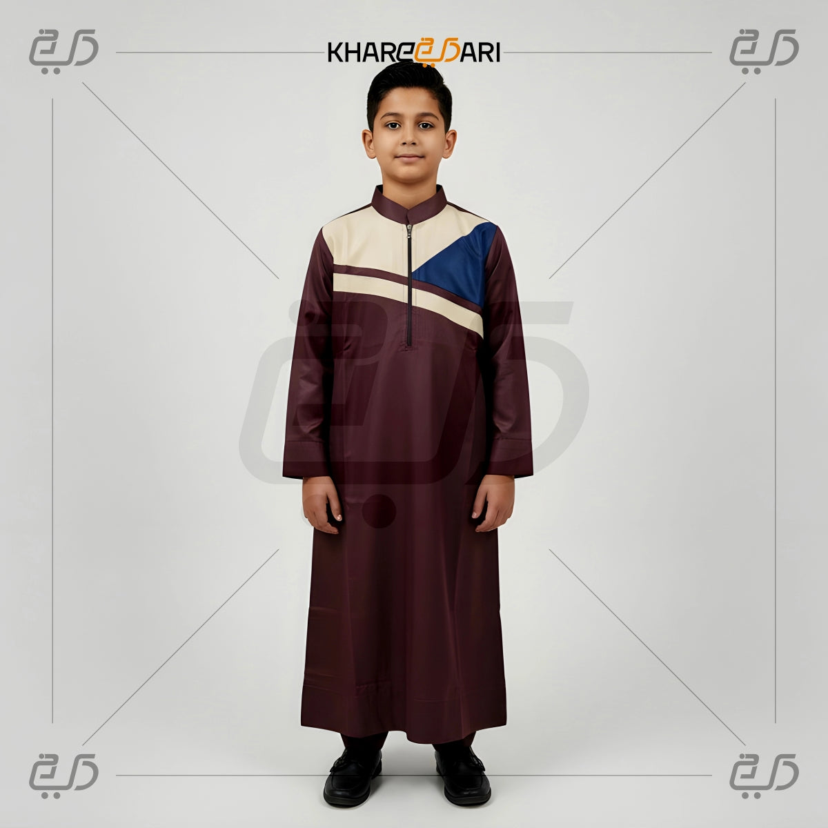 Premium Color-Block Contrast Jubba