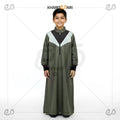Tri-Color V-Panel Half-Zip Jubba For Kids