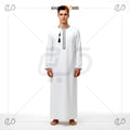 White Elegant Tassel Collar Jubba