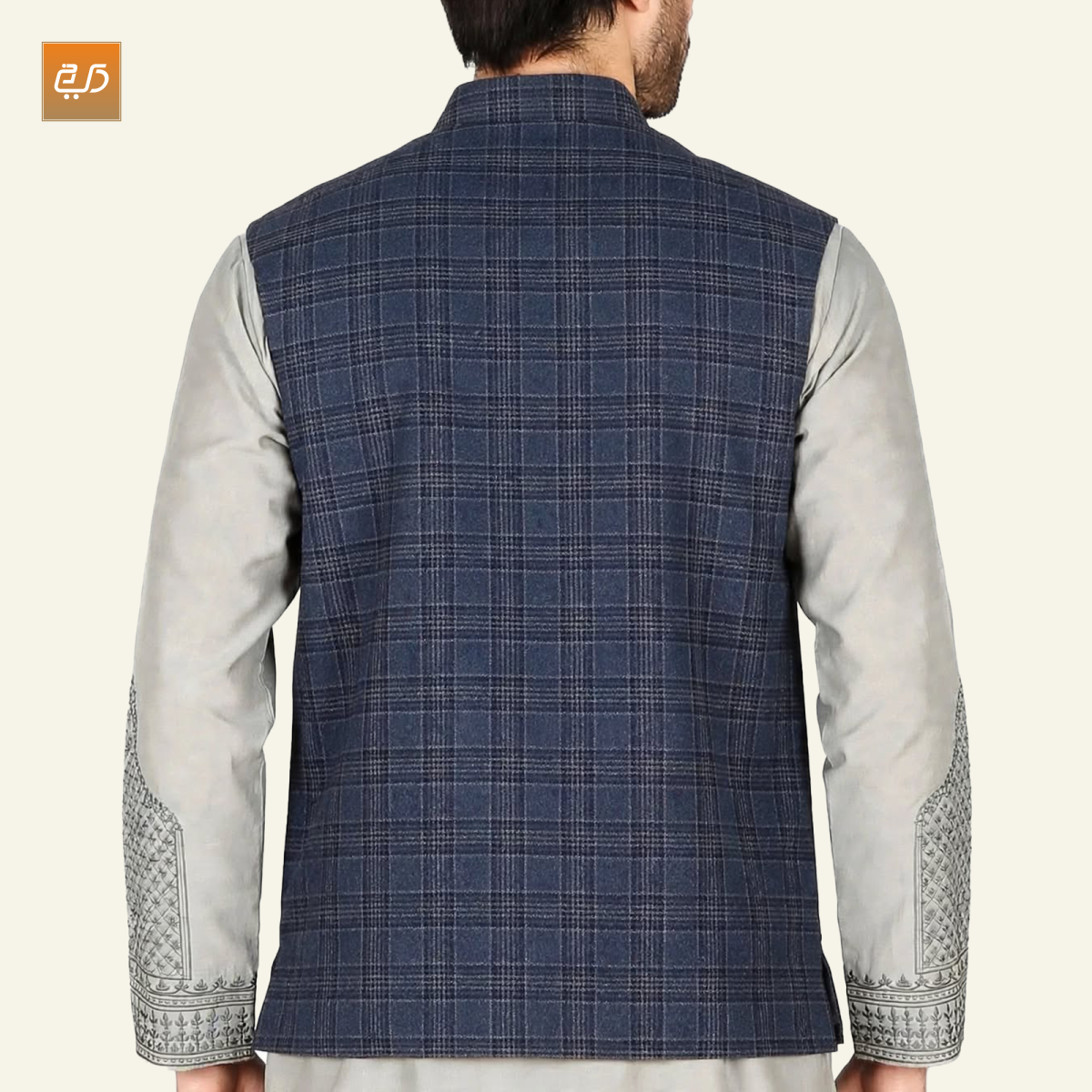 Men’s Plaid Nehru Waistcoat | Classic Ethnic Vest