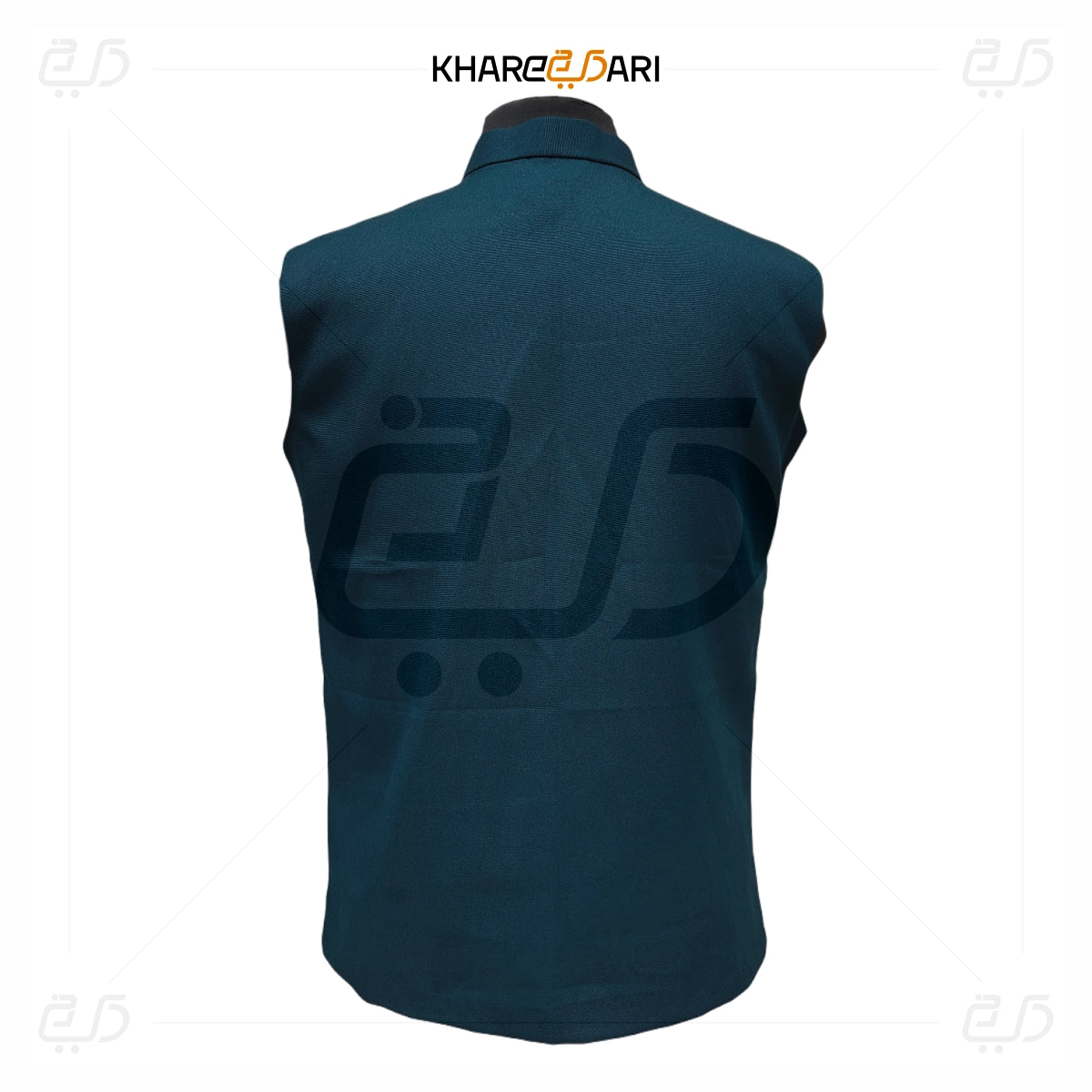 Dark blue vest with '25' logo on a white background, brand 'Khareebari' visible. Navy