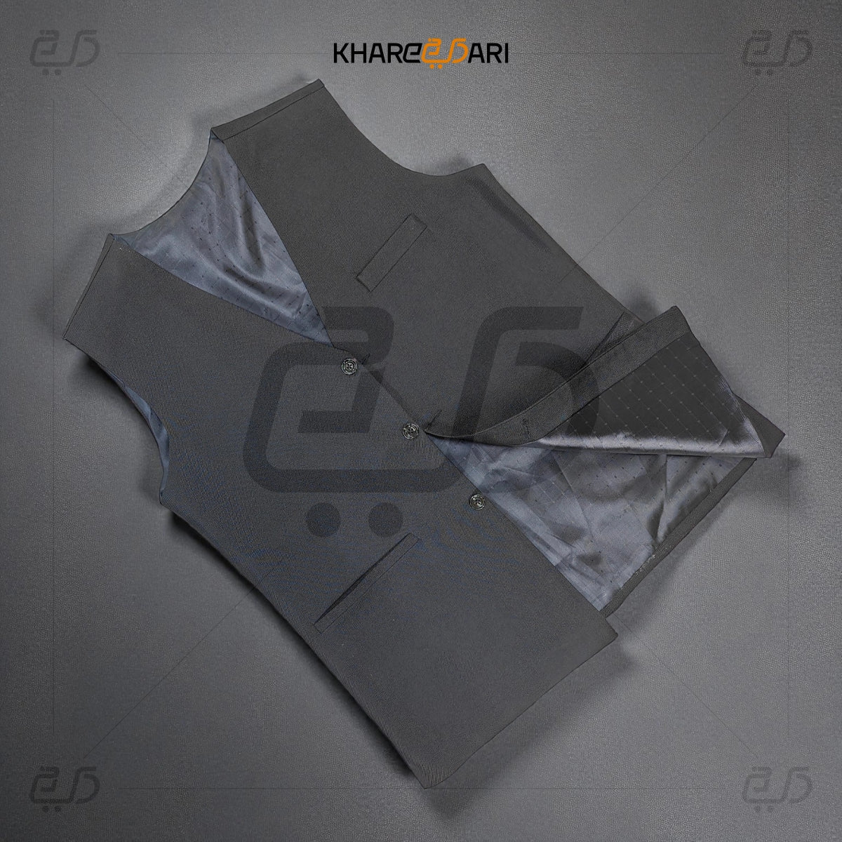 Men’s V-Neck Waistcoat – Classic Black Formal Vest