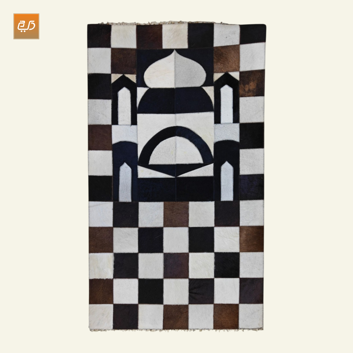 Pure Leather Janamaz with Natural Goat Hair – Masjid Design
