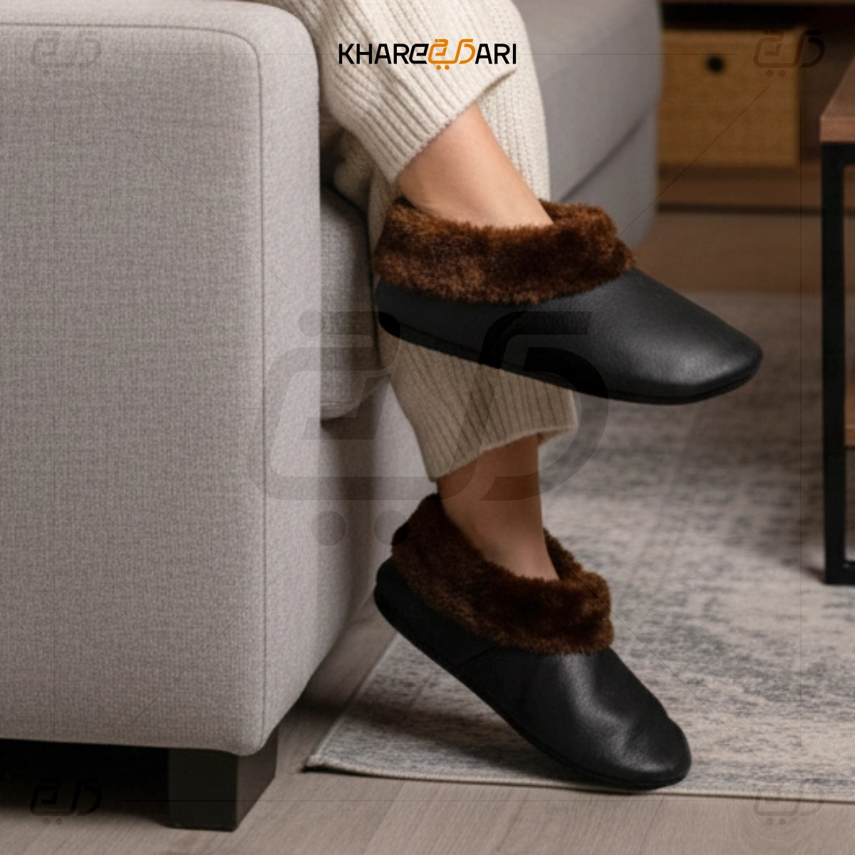Women Leather Socks | Khuffain