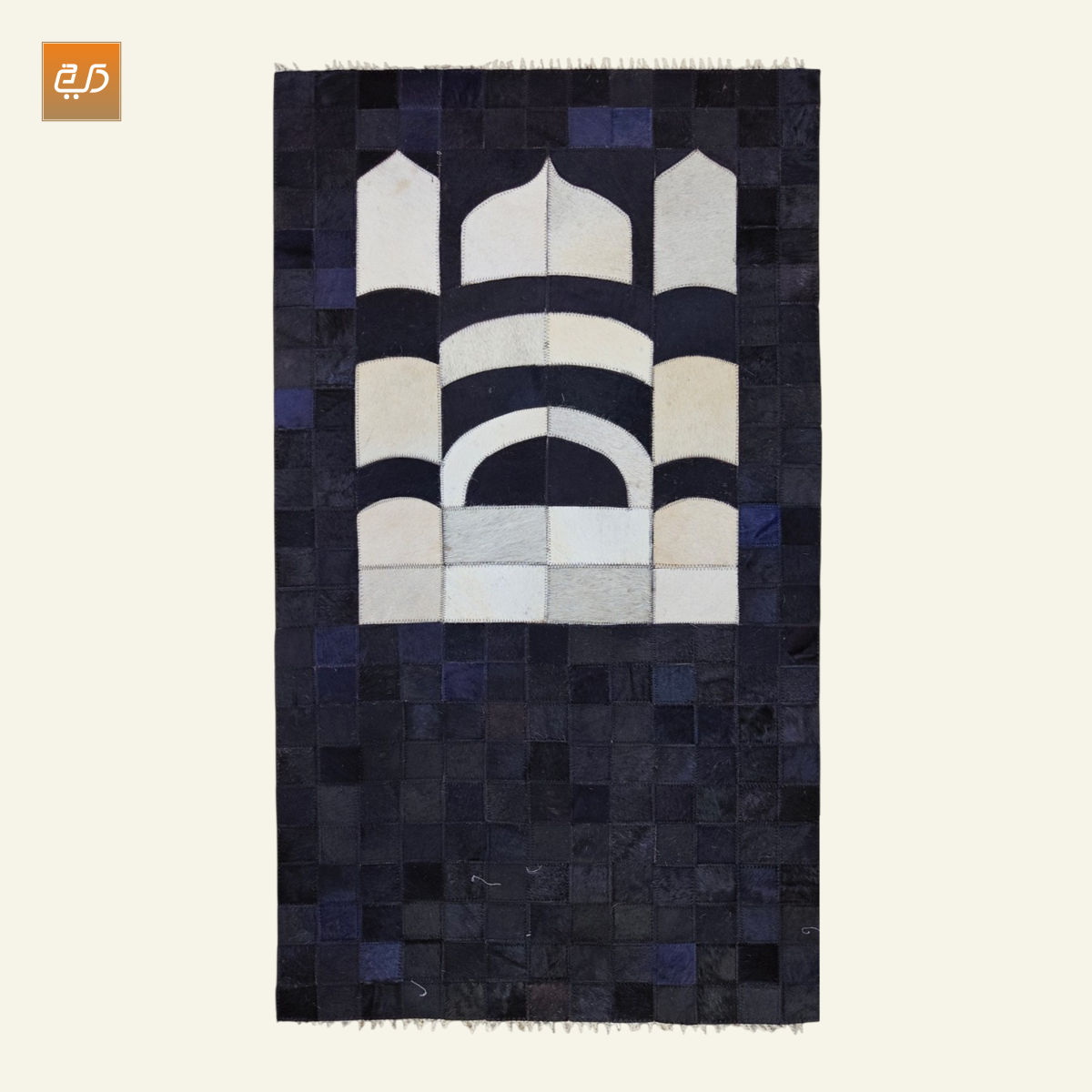 Patchwork Leather Janamaz | Real Goat Hair