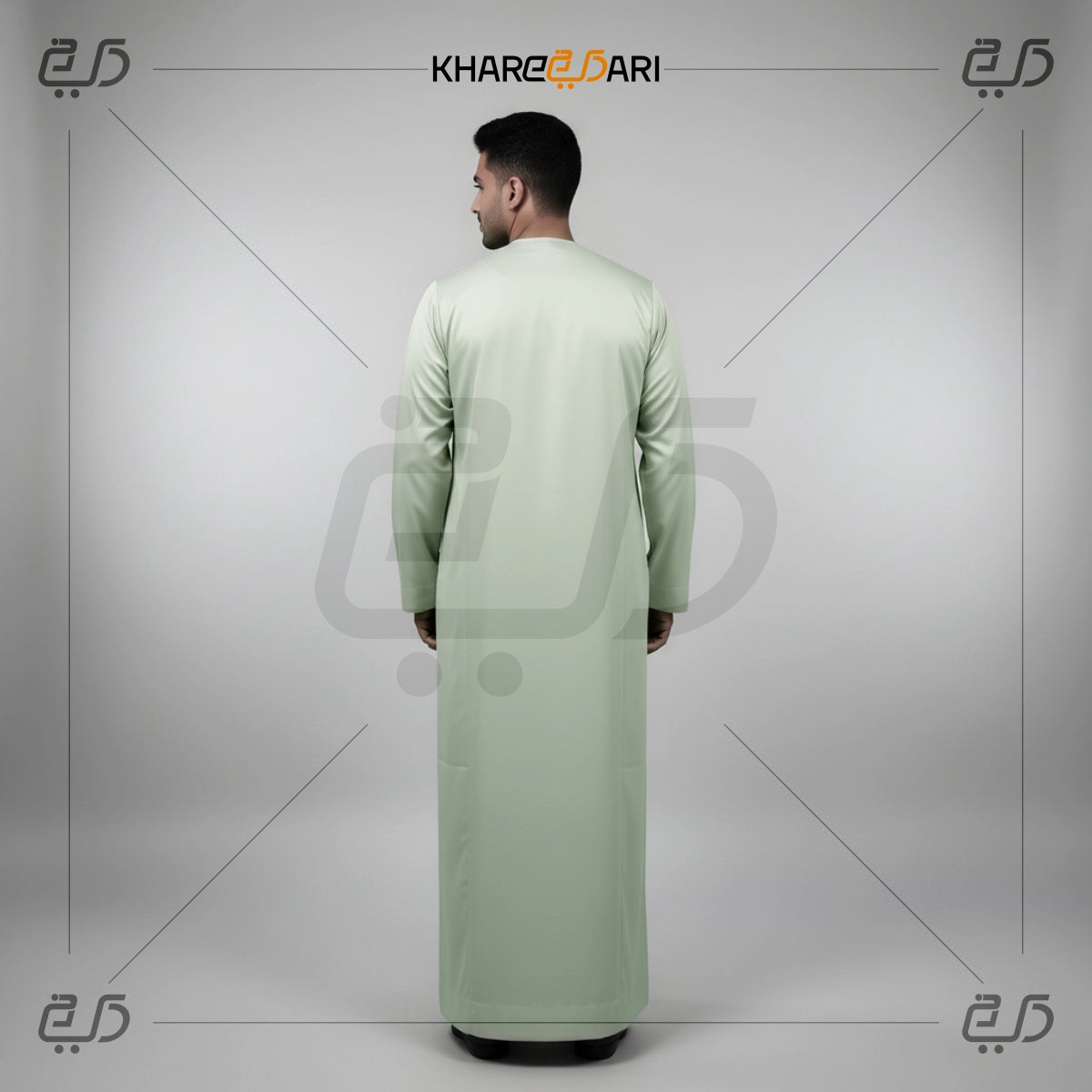 Mint Green Omani Thobe For Men