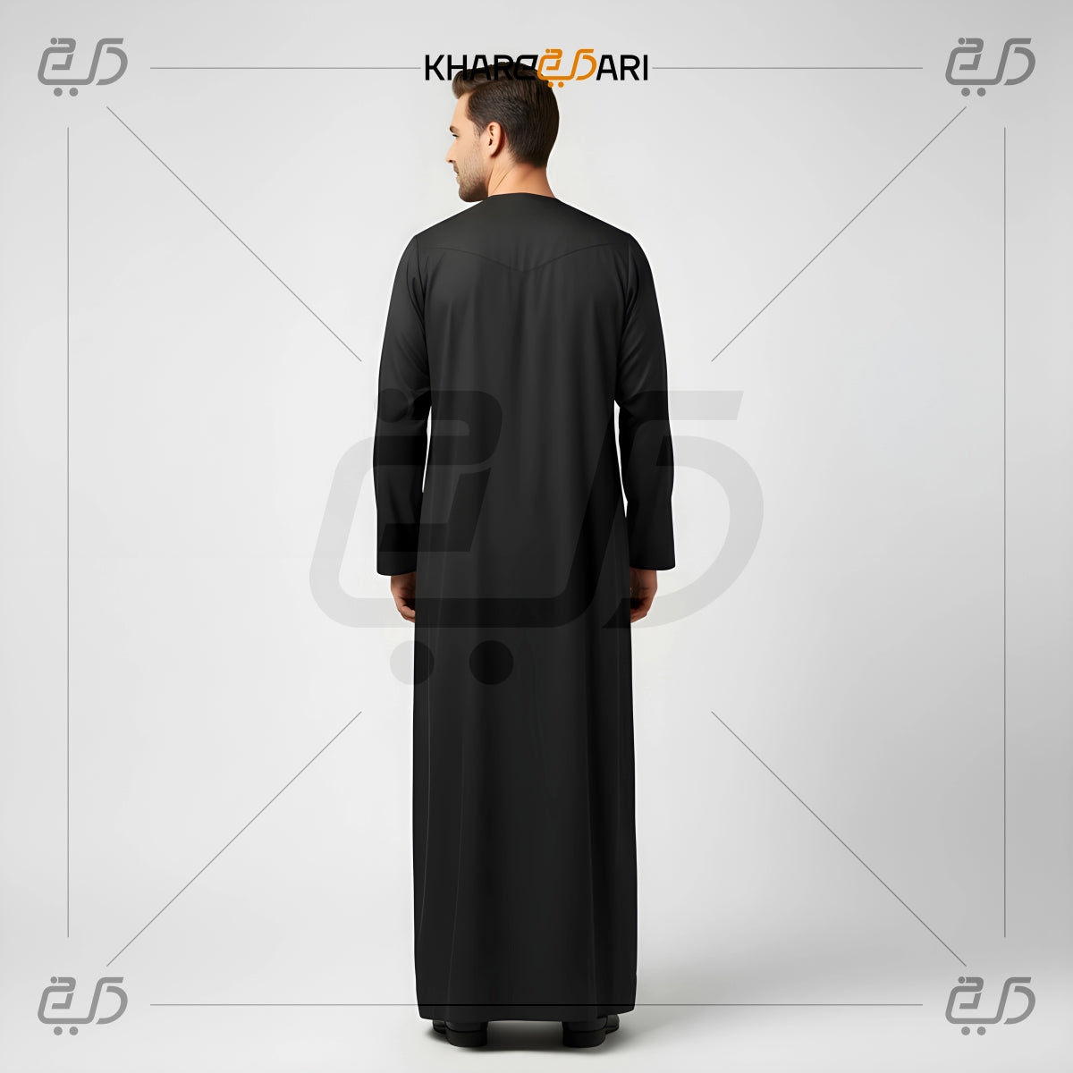 Black Omani Thobe for Men
